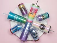 Glitter Sipper Cup Cheers B**ches Blue 6 Glitter Sipper Cup Cheers B**ches Blue - Image 4