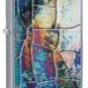 Zippo - Blue Mosaic Street Chrome -Gift Box Sales 29897 blue patina mosaic 1