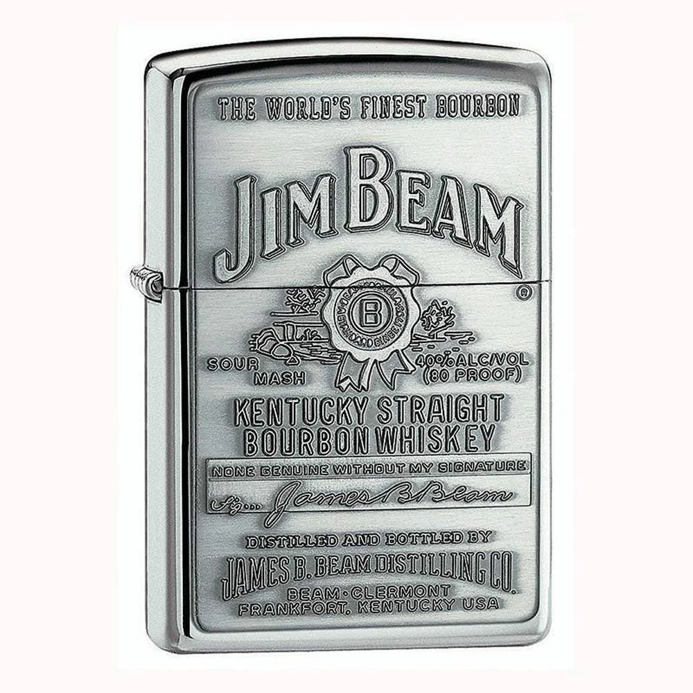 Zippo - Jim Beam Full Label Pewter 3 Zippo - Jim Beam Full Label Pewter