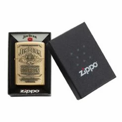 Zippo - Jim Beam Full Label Brass -Gift Box Sales 396481 000 004