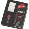 Zippo - Polished Chrome Lighter, Fluid & Flint Pack 2 Zippo - Polished Chrome Lighter, Fluid & Flint Pack -Gift Box Sales 420405 000 001