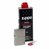 Zippo - Street Chrome Lighter, Fluid & Flint Pack -Gift Box Sales 453438 000 001