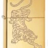 Zippo - Etched Brass Tiger