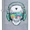 Zippo - Skull Headphones Street Chrome
