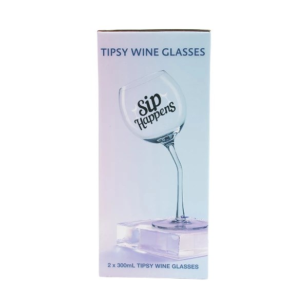 Tipsy Wine Glasses 2 Pk 6 Tipsy Wine Glasses 2 Pk - Image 4