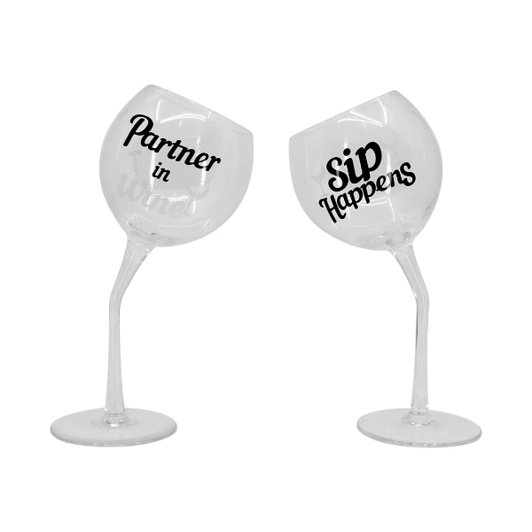 Tipsy Wine Glasses 2 Pk 3 Tipsy Wine Glasses 2 Pk