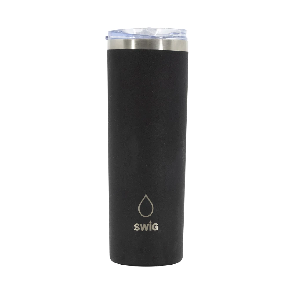SWIG Skinny Tumbler Black Graphite 3 SWIG Skinny Tumbler Black Graphite