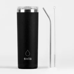 SWIG Skinny Tumbler Black Graphite 11 SWIG Skinny Tumbler Black Graphite -Gift Box Sales 568949 001