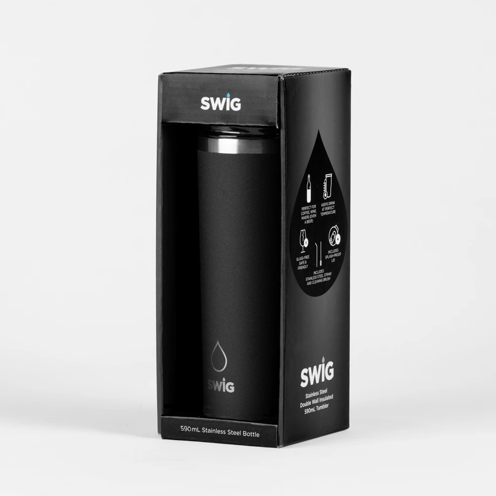 SWIG Skinny Tumbler Black Graphite 9 SWIG Skinny Tumbler Black Graphite - Image 7