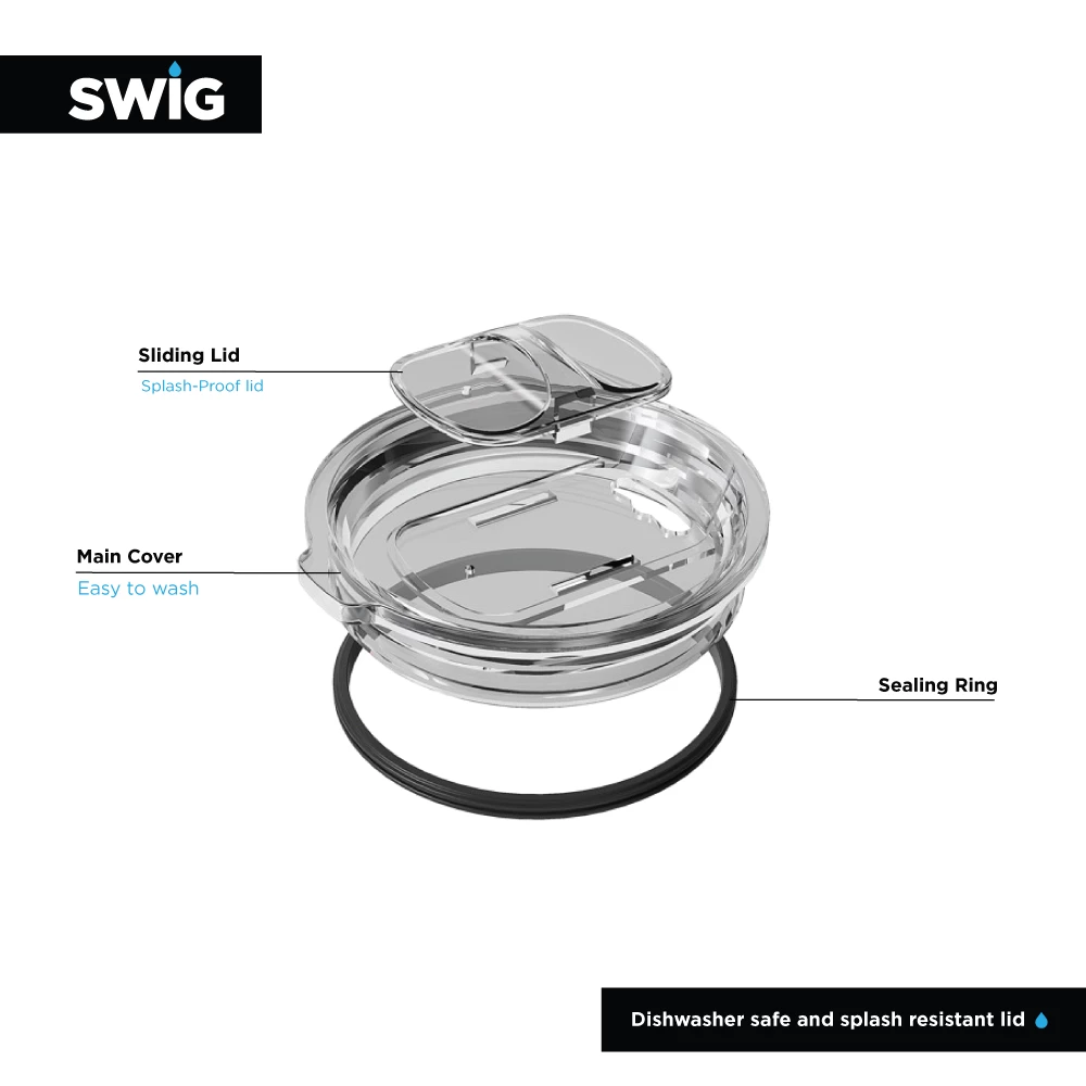 SWIG Skinny Tumbler Black Graphite 7 SWIG Skinny Tumbler Black Graphite - Image 5