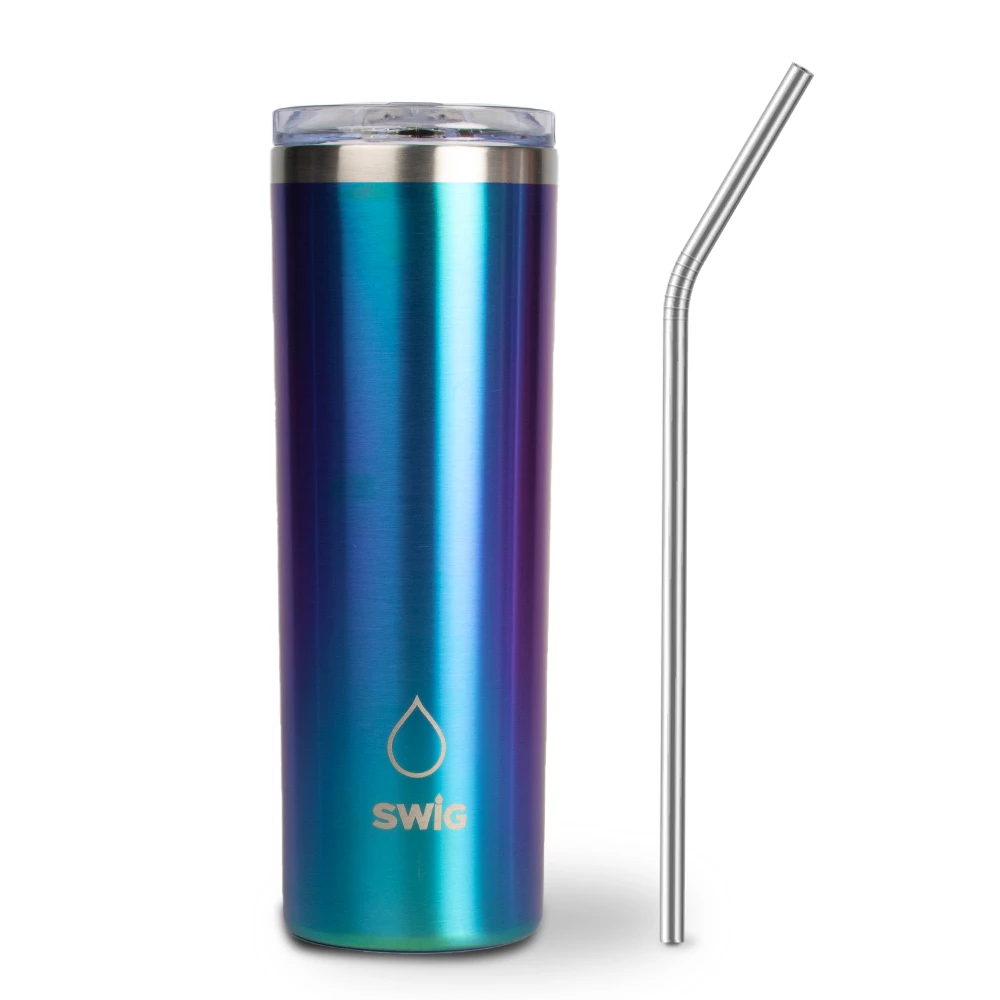 SWIG Skinny Tumbler Rainbow Titanium 3 SWIG Skinny Tumbler Rainbow Titanium