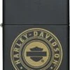 Zippo - Harley Davidson Black Matte Laser Engraved -Gift Box Sales 574635 000 001