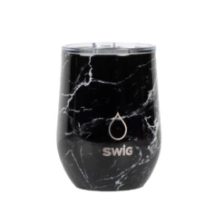SWIG Wine Tumbler Black Marble