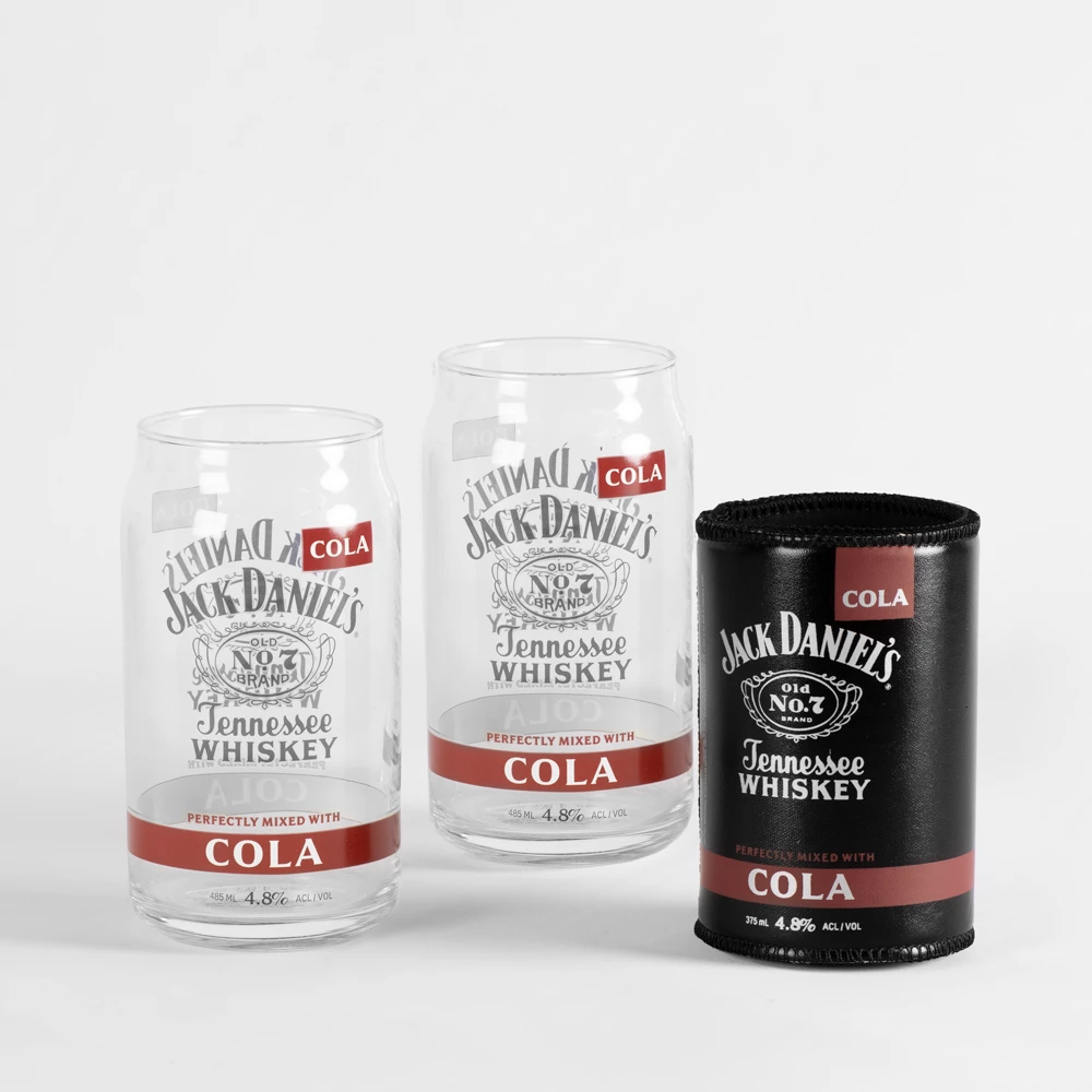 Jack Daniel's Set Of 2 Glasses With Cooler 3 Jack Daniel's Set Of 2 Glasses With Cooler