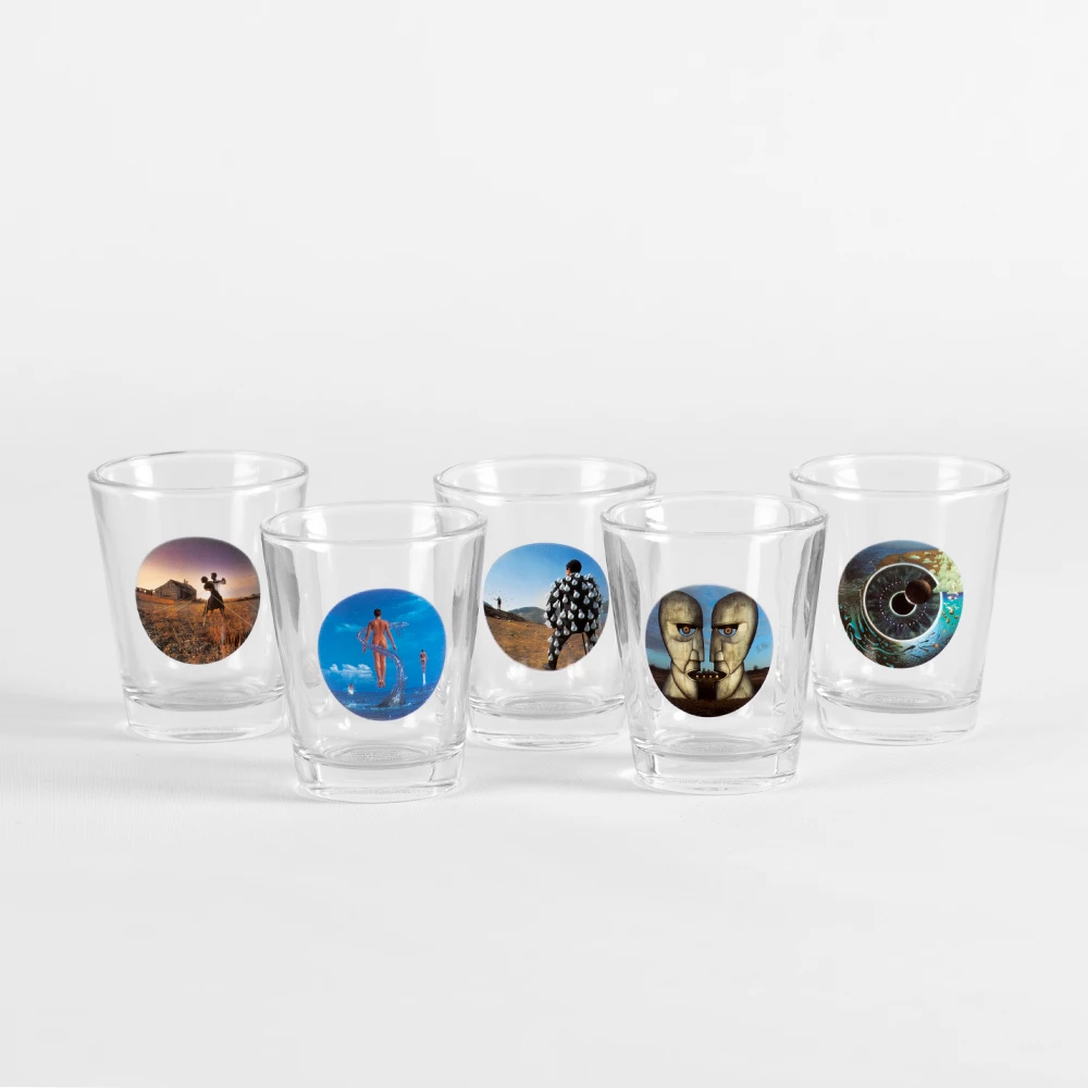 Pink Floyd Shot Glasses In Box Set Of 5 3 Pink Floyd Shot Glasses In Box Set Of 5