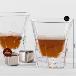 Refined Gifts The Whiskey Iceberg Glasses Pack Of 2 -Gift Box Sales 579276 007
