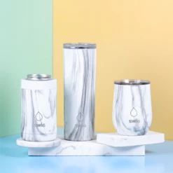 SWIG Skinny Tumbler White Marble -Gift Box Sales 580076 003 h