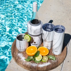 SWIG Skinny Tumbler White Marble -Gift Box Sales 580076 004