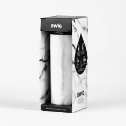 SWIG Skinny Tumbler White Marble -Gift Box Sales 580076 006 1