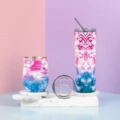 SWIG Skinny Tumbler Tie Dye Paisley -Gift Box Sales 580085 003 h