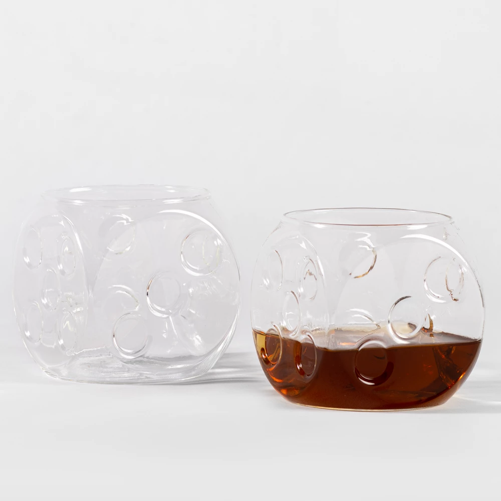 Refined Gifts Whiskey Glasses Dice Set Of 2 4 Refined Gifts Whiskey Glasses Dice Set Of 2 - Image 2