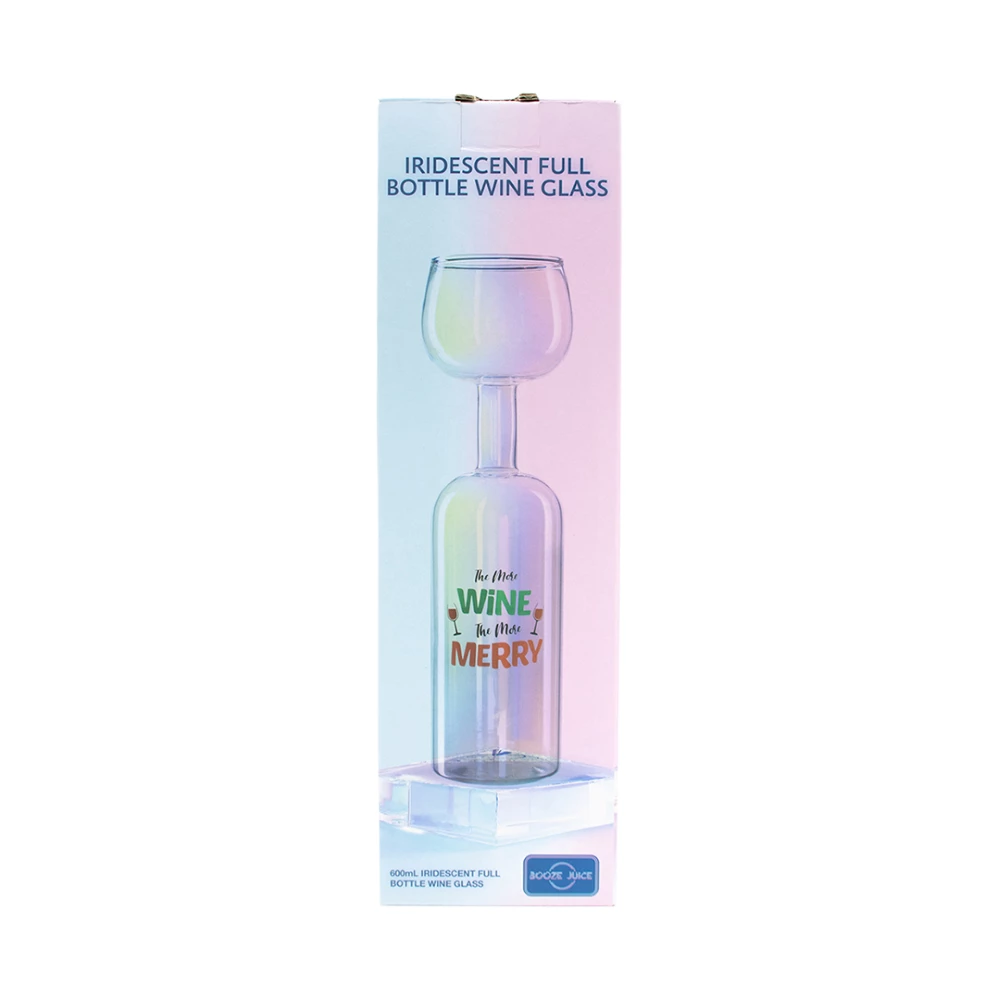 Iridescent Full Bottle Wine Glass 3 Iridescent Full Bottle Wine Glass - Image 2