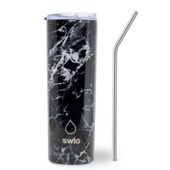 SWIG Skinny Tumbler Black Marble