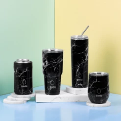 SWIG Skinny Tumbler Black Marble -Gift Box Sales 580441 003 h