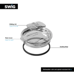 SWIG Skinny Tumbler Black Marble -Gift Box Sales 580441 008