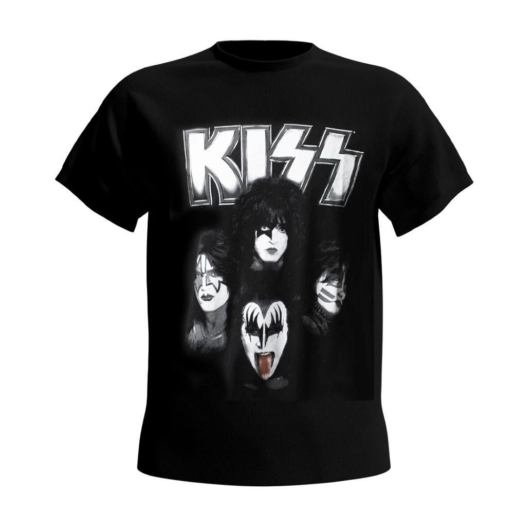 KISS Group Shot Faces Tee 3 KISS Group Shot Faces Tee