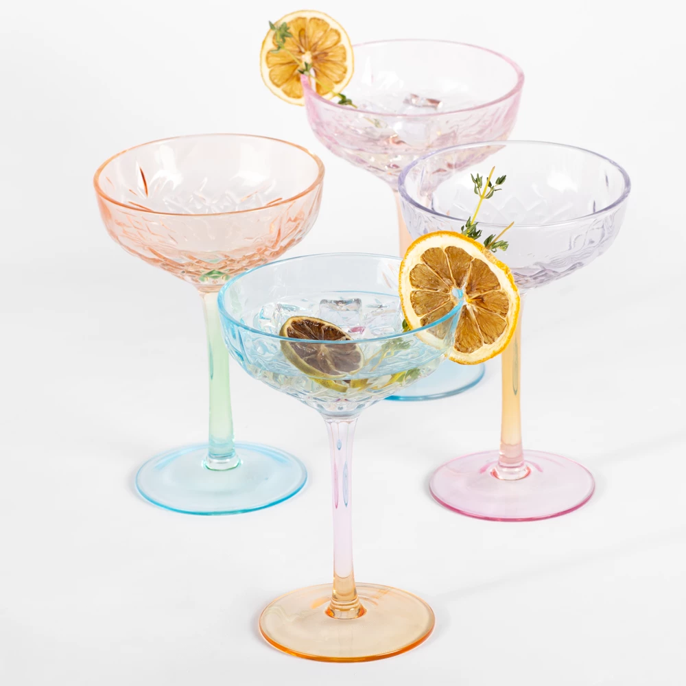 Refined Gifts Champagne Coupe Coloured Pack Of 4 4 Refined Gifts Champagne Coupe Coloured Pack Of 4 - Image 2