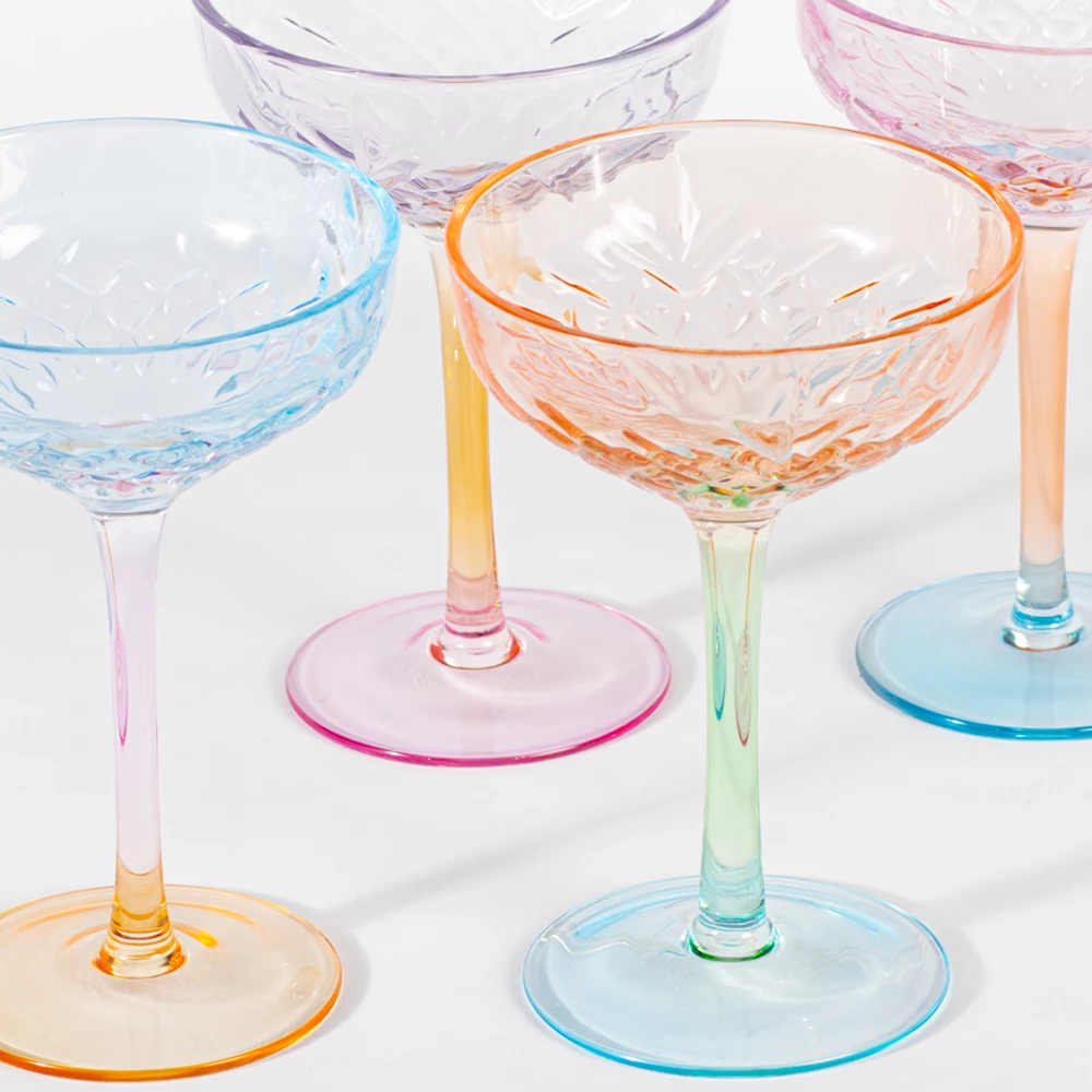 Refined Gifts Champagne Coupe Coloured Pack Of 4 5 Refined Gifts Champagne Coupe Coloured Pack Of 4 - Image 3