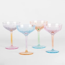 Refined Gifts Champagne Coupe Coloured Pack Of 4