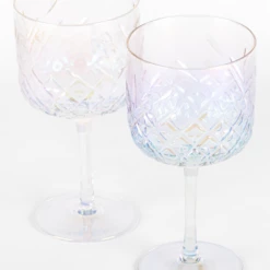 Refined Gifts G&T Crystal Cut Iridescent Glasses -Gift Box Sales 581019 002 h