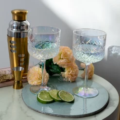 Refined Gifts G&T Crystal Cut Iridescent Glasses -Gift Box Sales 581019 004