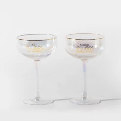 Refined Gifts Cocktail Glasses Iridescent Set Of 2 -Gift Box Sales 581021 003 h 1