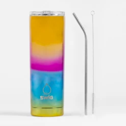 SWIG Skinny Tumbler Metallic Rainbow -Gift Box Sales 581656 001