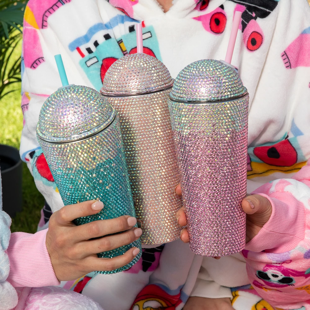 Glitter Bedazzle Cup Pink Ombre 6 Glitter Bedazzle Cup Pink Ombre - Image 5