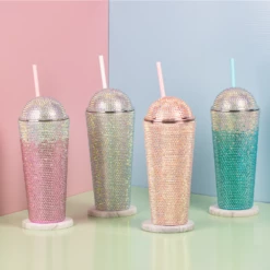 Glitter Bedazzle Cup Silver Iridescent -Gift Box Sales 582119 003 h 3