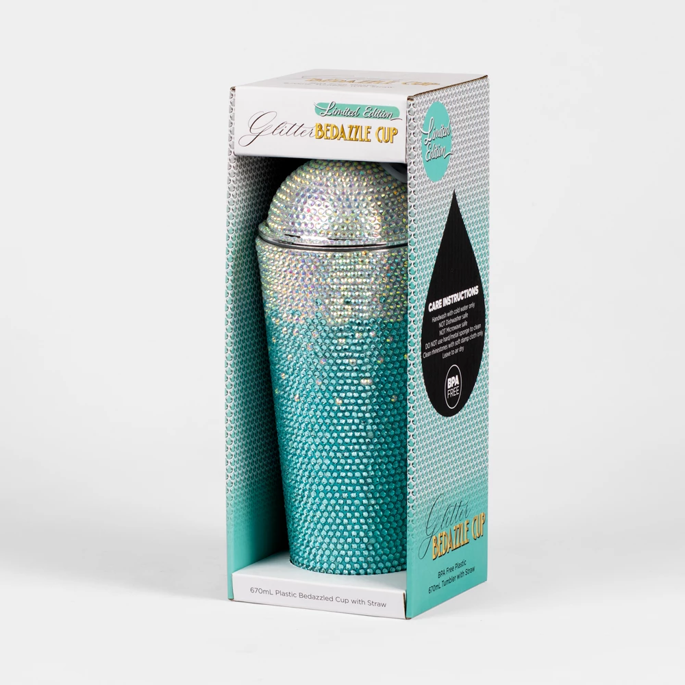 Glitter Bedazzle Cup Blue Ombre 5 Glitter Bedazzle Cup Blue Ombre - Image 3