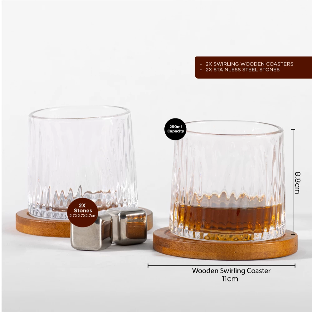 Refined Gifts Whiskey Swirling Glasses 5 Refined Gifts Whiskey Swirling Glasses - Image 3
