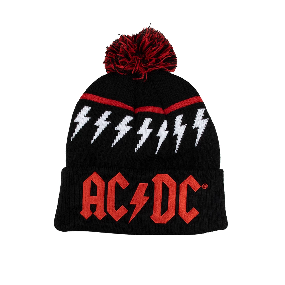 Pom Pom Roll Up ACDC Beanie 3 Pom Pom Roll Up ACDC Beanie