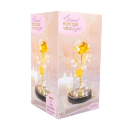Gold Forever Rose In Glass Dome With LED Lights -Gift Box Sales 582361 000 002