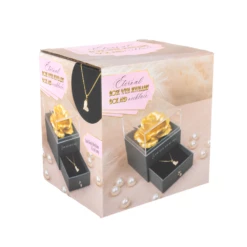 Gold Forever Rose In Jewellery Box With Heart Pendant Necklace -Gift Box Sales 582363 000 002