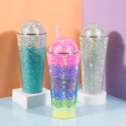 Swig Bedazzle Cup W Straw Multi Rainbow 670mL -Gift Box Sales 590439 003 h