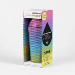 Swig Bedazzle Cup W Straw Multi Rainbow 670mL -Gift Box Sales 590439 004