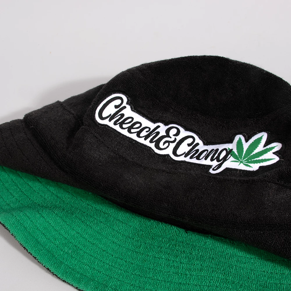 Black Cheech And Chong Towelling Bucket Hat W Logo 5 Black Cheech And Chong Towelling Bucket Hat W Logo - Image 3