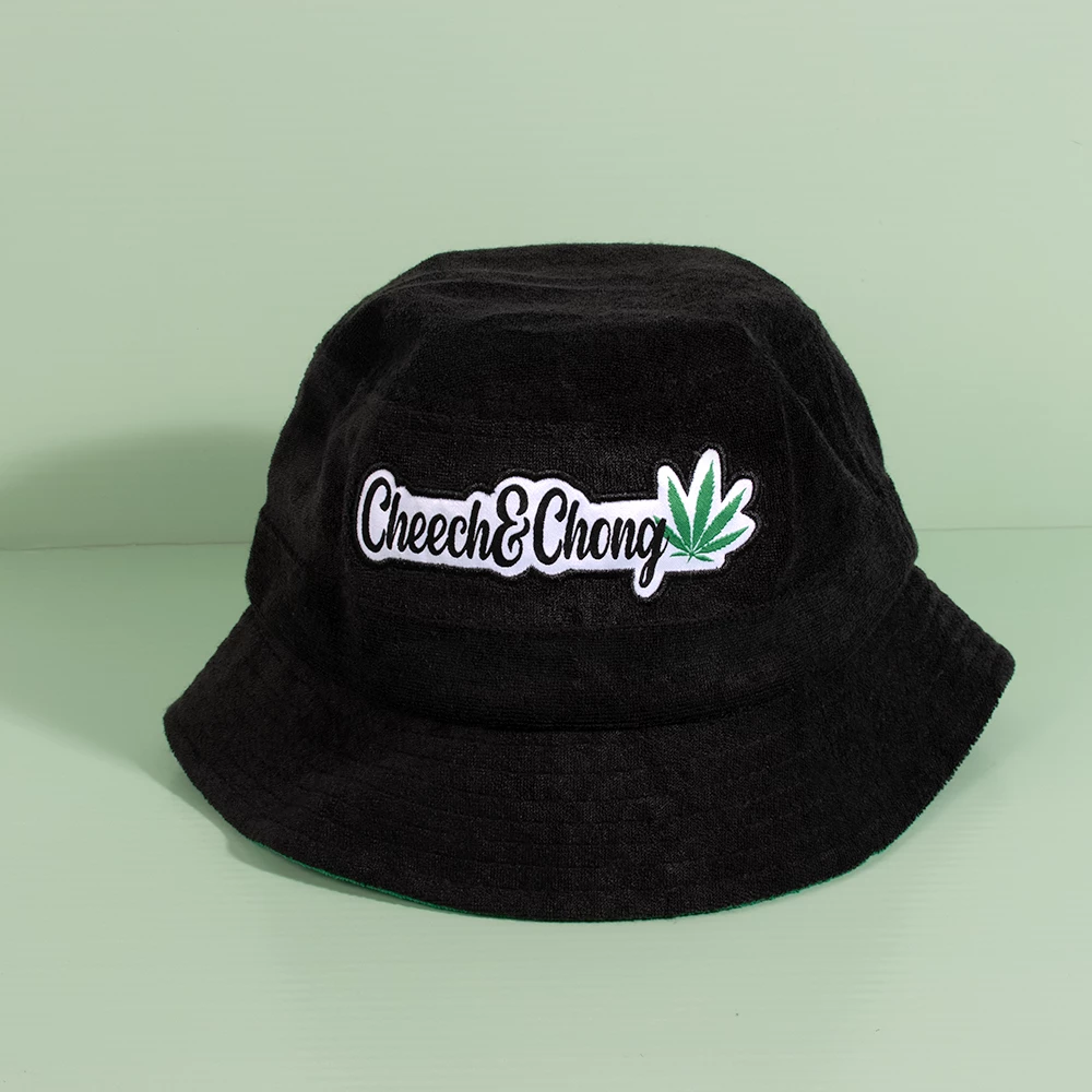 Black Cheech And Chong Towelling Bucket Hat W Logo 6 Black Cheech And Chong Towelling Bucket Hat W Logo - Image 4