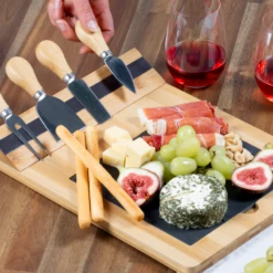 Cheeseboard W Slate And Magnetic Knives -Gift Box Sales 592472 004