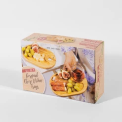 Personal Cheese & Wine Tray Set Of 4 -Gift Box Sales 592473 005